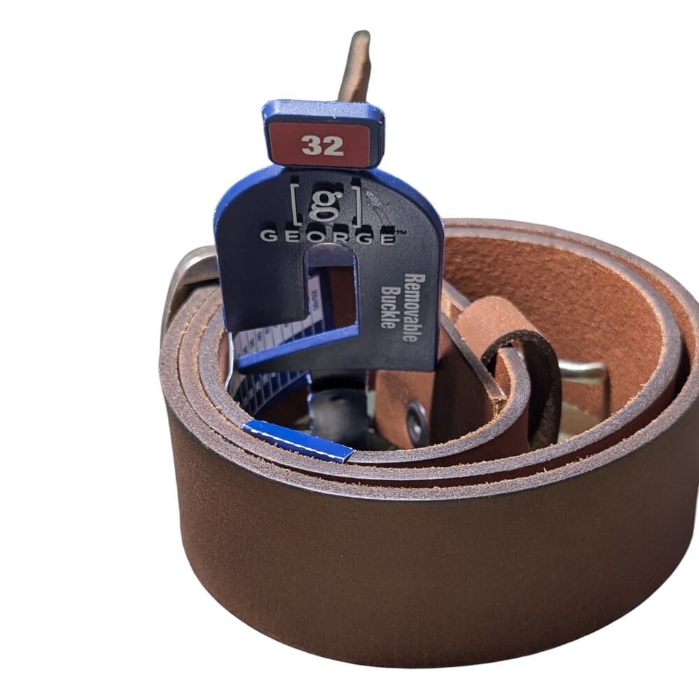 George Brown Leather Belt Designed For Casual Or Dress Wear NWT Size 32